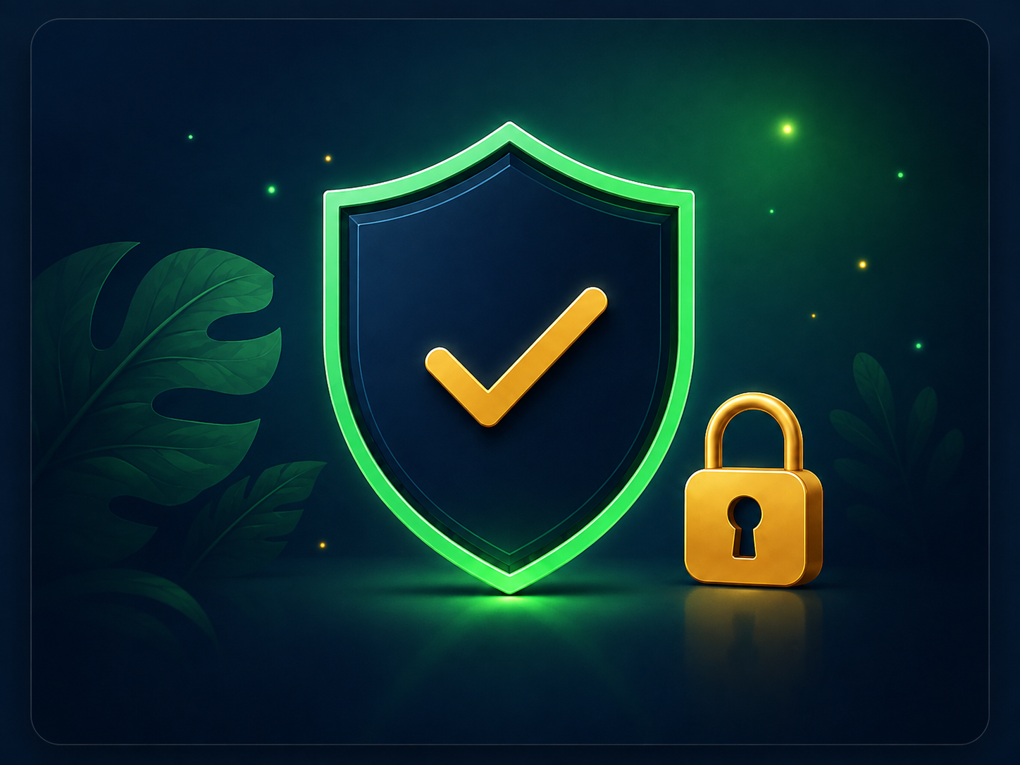 Illustration d'un bouclier et d'un cadenas représentant la sécurité du compte Wazamba